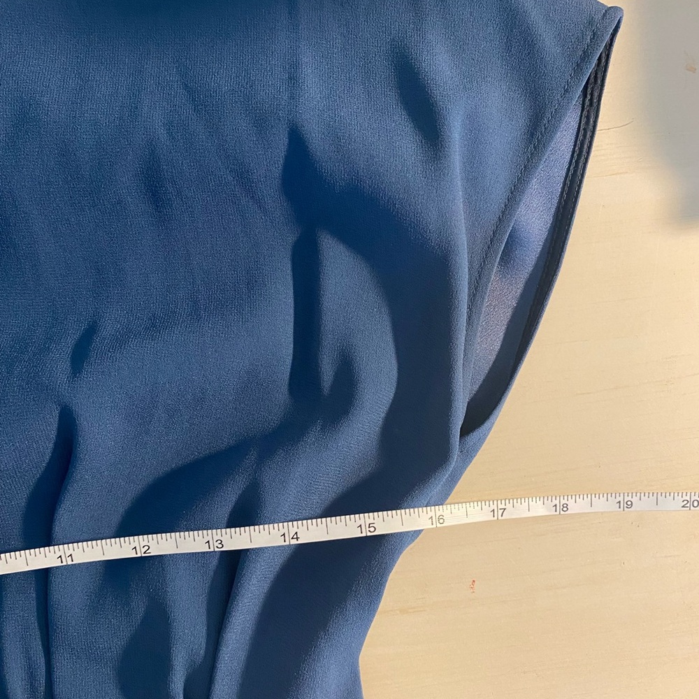 MM.LaFleur Slate Blue Midi Dress with Cap Sleeves - Picture 6 of 7